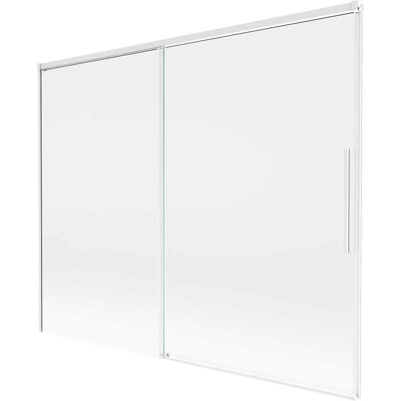 Mexen Rox 2-panel sliding bathtub screen 190 x 150 cm, transparent, white - 8C9-190-001-20-00