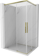 Mexen Rox Duo sliding shower cabin 95 x 80 cm, transparent, gold - 8C2D-095-080-50-00