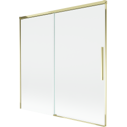 Mexen Rox 2-wing sliding bathtub screen 160 x 150 cm, transparent, gold - 8C9-160-001-50-00