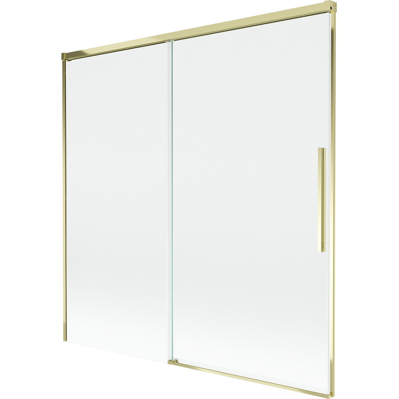 Mexen Rox 2-wing sliding bathtub screen 160 x 150 cm, transparent, gold - 8C9-160-001-50-00