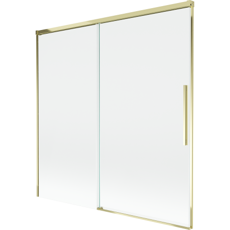 Mexen Rox 2-wing sliding bathtub screen 160 x 150 cm, transparent, gold - 8C9-160-001-50-00