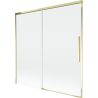 Mexen Rox 2-wing sliding bathtub screen 160 x 150 cm, transparent, gold - 8C9-160-001-50-00