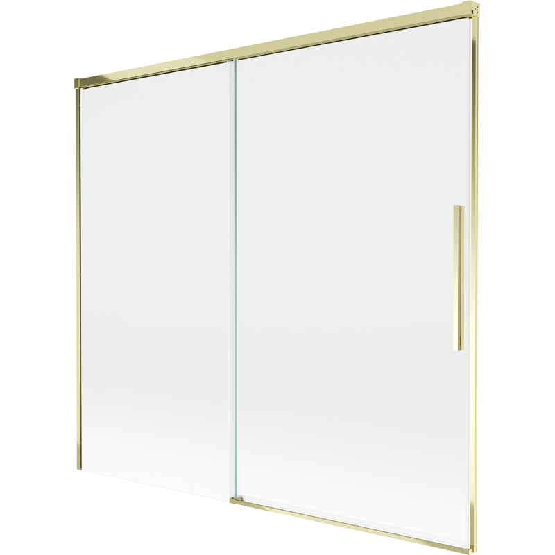 Mexen Rox 2-wing sliding shower screen 170 x 150 cm, transparent, gold - 8C9-170-001-50-00