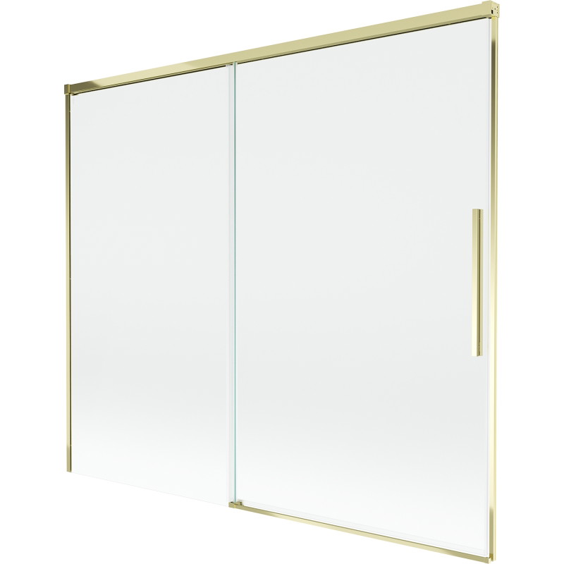 Mexen Rox 2-panel sliding bathtub screen 180 x 150 cm, transparent, gold - 8C9-180-001-50-00