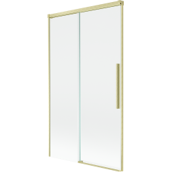 Mexen Rox 2-panel sliding bathtub screen 100 x 150 cm, transparent, brushed gold - 8C9-100-001-55-00