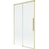 Mexen Rox 2-panel sliding bathtub screen 100 x 150 cm, transparent, brushed gold - 8C9-100-001-55-00