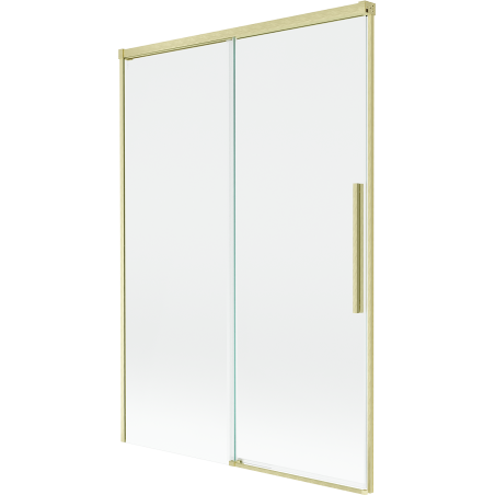 Mexen Rox 2-panel sliding shower screen 120 x 150 cm, transparent, brushed gold - 8C9-120-001-55-00