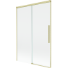 Mexen Rox 2-panel sliding shower screen 120 x 150 cm, transparent, brushed gold - 8C9-120-001-55-00