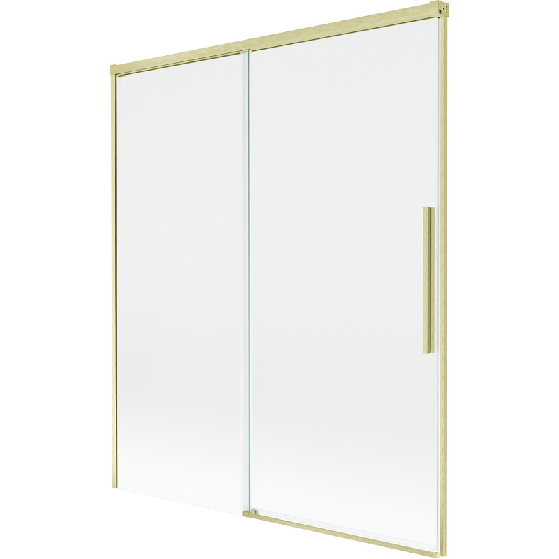 Mexen Rox 2-panel sliding bathtub screen 140 x 150 cm, transparent, brushed gold - 8C9-140-001-55-00