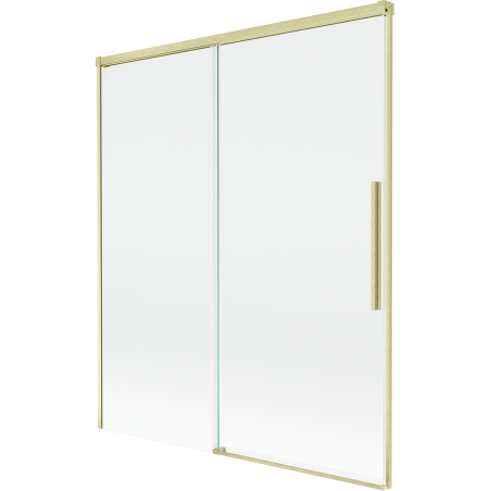 Mexen Rox 2-panel sliding bathtub screen 140 x 150 cm, transparent, brushed gold - 8C9-140-001-55-00