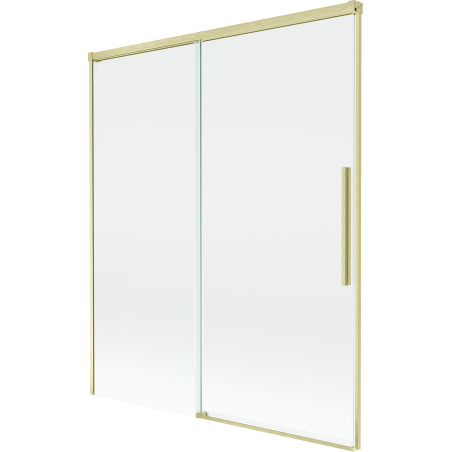 Mexen Rox 2-panel sliding shower screen 140 x 150 cm, transparent, brushed gold - 8C9-140-001-55-00