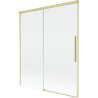 Mexen Rox 2-panel sliding bathtub screen 140 x 150 cm, transparent, brushed gold - 8C9-140-001-55-00