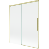 Mexen Rox 2-panel sliding shower screen 140 x 150 cm, transparent, brushed gold - 8C9-140-001-55-00
