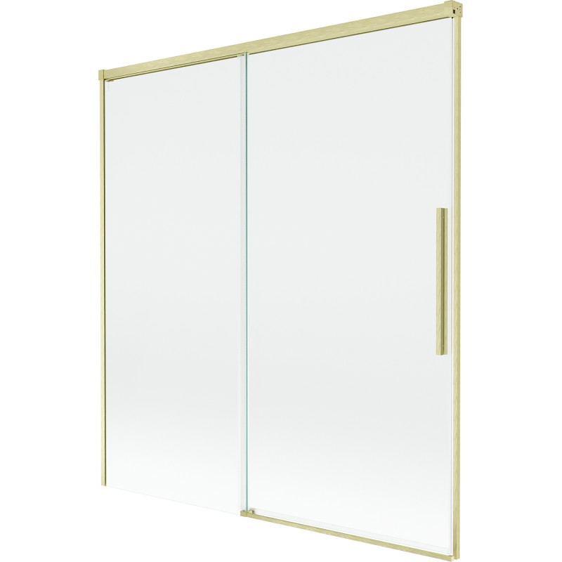 Mexen Rox 2-panel sliding bathtub screen 150 x 150 cm, transparent, brushed gold - 8C9-150-001-55-00