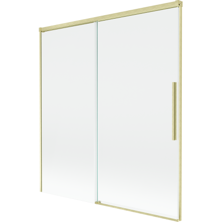 Mexen Rox 2-panel sliding bathtub screen 150 x 150 cm, transparent, brushed gold - 8C9-150-001-55-00
