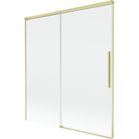 Mexen Rox 2-Panel Sliding Shower Screen 150 x 150 cm, Transparent, Brushed Gold - 8C9-150-001-55-00