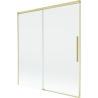 Mexen Rox 2-Panel Sliding Shower Screen 150 x 150 cm, Transparent, Brushed Gold - 8C9-150-001-55-00