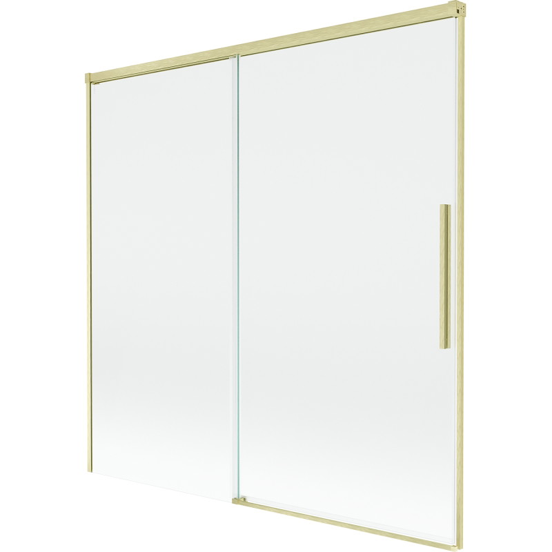Mexen Rox 2-panel sliding bathtub screen 160 x 150 cm, transparent, brushed gold - 8C9-160-001-55-00