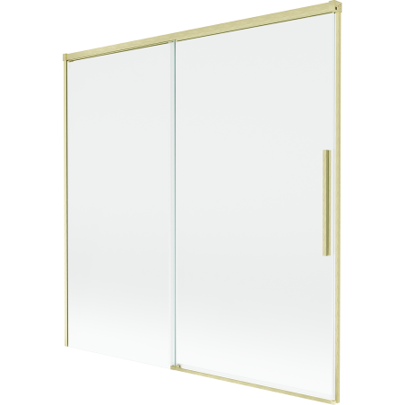 Mexen Rox 2-panel sliding shower screen 160 x 150 cm, transparent, brushed gold - 8C9-160-001-55-00