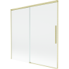 Mexen Rox 2-panel sliding shower screen 160 x 150 cm, transparent, brushed gold - 8C9-160-001-55-00