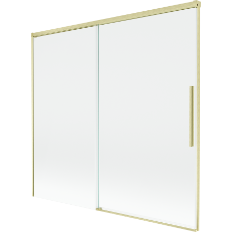 Mexen Rox 2-panel Sliding Bathtub Screen 170 x 150 cm, Transparent, Brushed Gold - 8C9-170-001-55-00