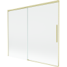 Mexen Rox 2-panel sliding shower screen 180 x 150 cm, transparent, brushed gold - 8C9-180-001-55-00
