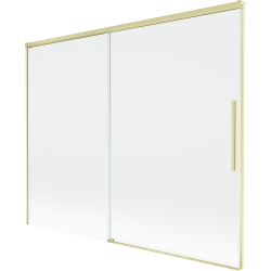 Mexen Rox two-panel sliding bathtub screen 190 x 150 cm, transparent, brushed gold - 8C9-190-001-55-00