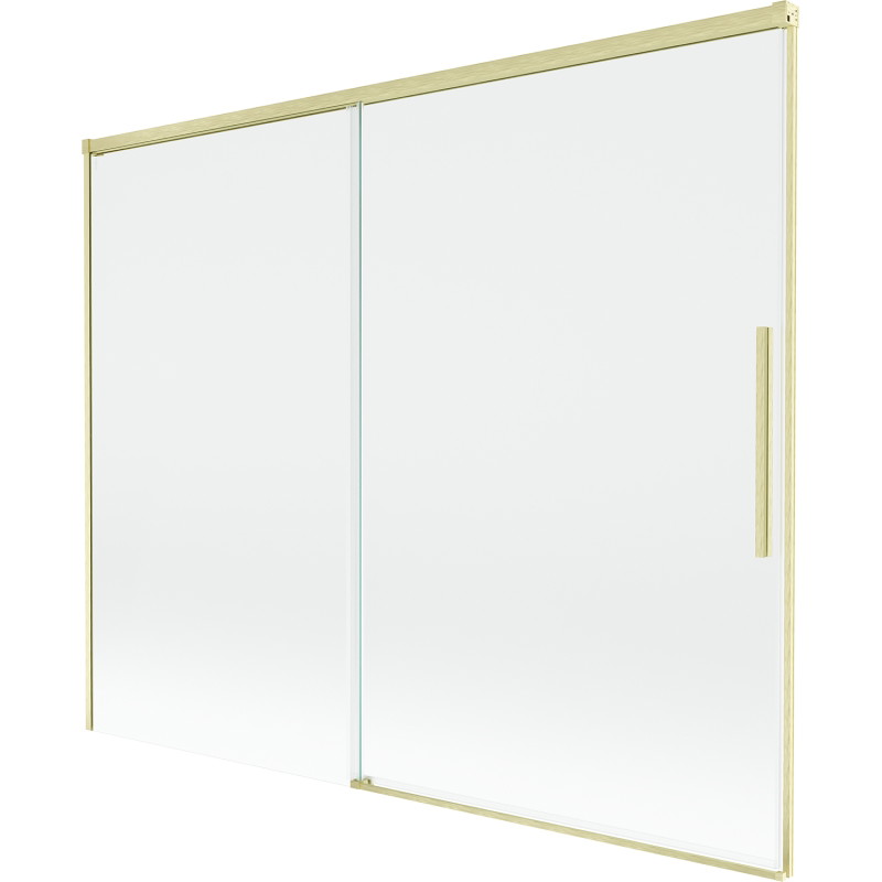 Mexen Rox two-panel sliding bathtub screen 190 x 150 cm, transparent, brushed gold - 8C9-190-001-55-00