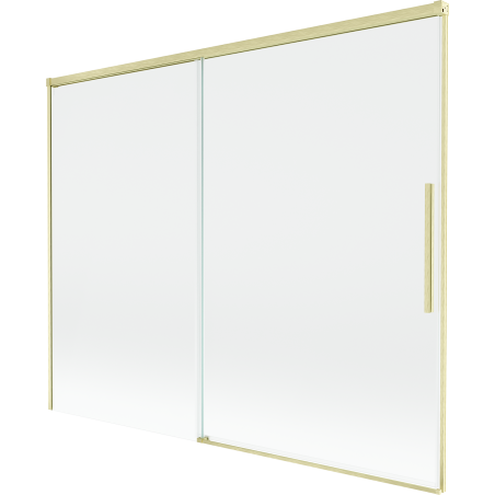 Mexen Rox 2-panel sliding shower screen 190 x 150 cm, transparent, brushed gold - 8C9-190-001-55-00
