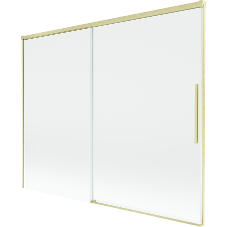 Mexen Rox two-panel sliding bathtub screen 190 x 150 cm, transparent, brushed gold - 8C9-190-001-55-00