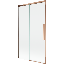 Mexen Rox 2-wing sliding bathtub screen 100 x 150 cm, transparent, rose gold - 8C9-100-001-60-00