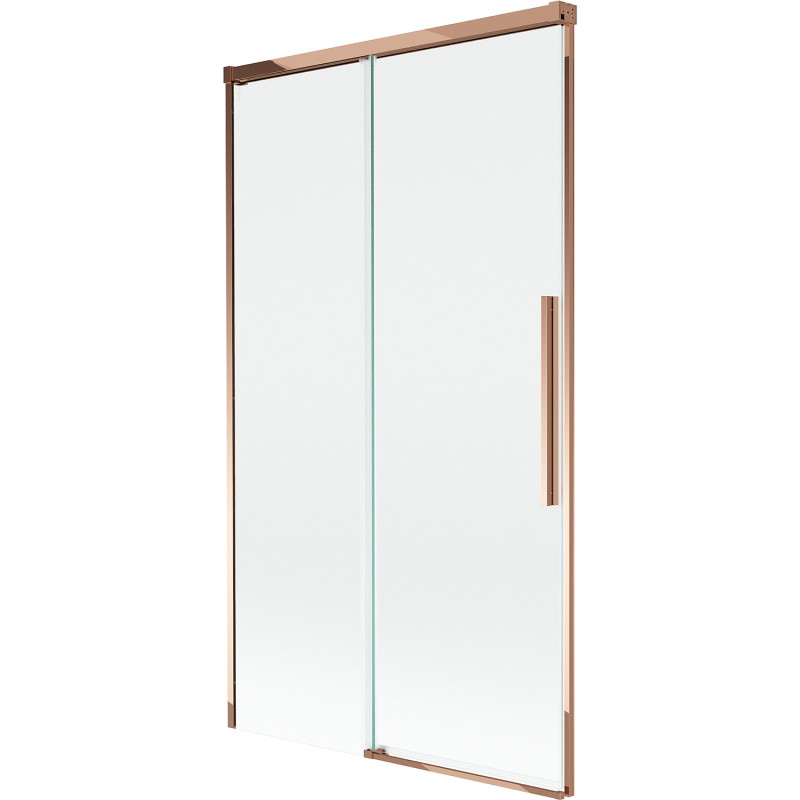 Mexen Rox 2-wing sliding bathtub screen 100 x 150 cm, transparent, rose gold - 8C9-100-001-60-00