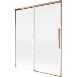 Mexen Rox 2-panel sliding bathtub screen 140 x 150 cm, transparent, rose gold - 8C9-140-001-60-00