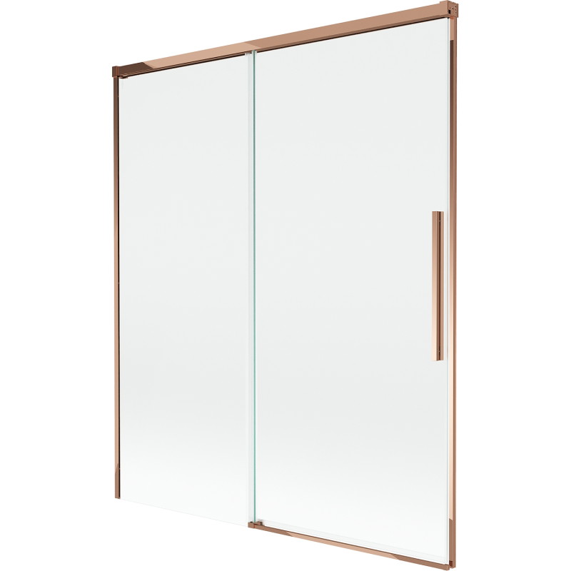 Mexen Rox 2-panel sliding bathtub screen 140 x 150 cm, transparent, rose gold - 8C9-140-001-60-00