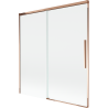 Mexen Rox two-panel bathtub screen, sliding 150 x 150 cm, transparent, rose gold - 8C9-150-001-60-00