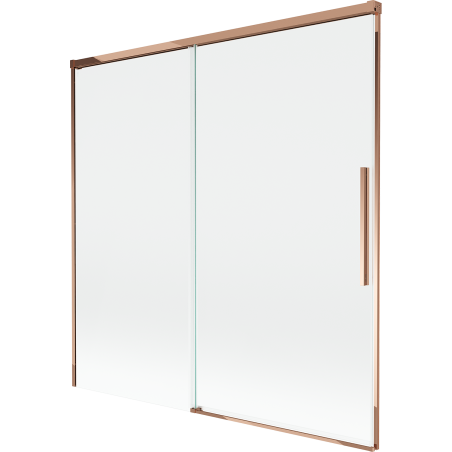Mexen Rox 2-wing sliding bath screen 160 x 150 cm, transparent, rose gold - 8C9-160-001-60-00