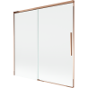 Mexen Rox 2-wing sliding bath screen 160 x 150 cm, transparent, rose gold - 8C9-160-001-60-00