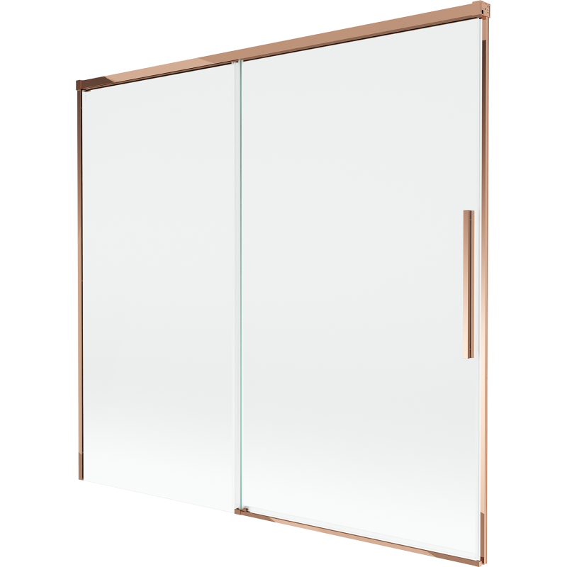 Mexen Rox 2-panel sliding bathtub screen 170 x 150 cm, transparent, rose gold - 8C9-170-001-60-00