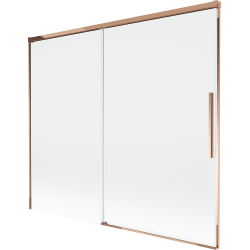 Mexen Rox 2-wing retractable bath screen 180 x 150 cm, transparent, rose gold - 8C9-180-001-60-00