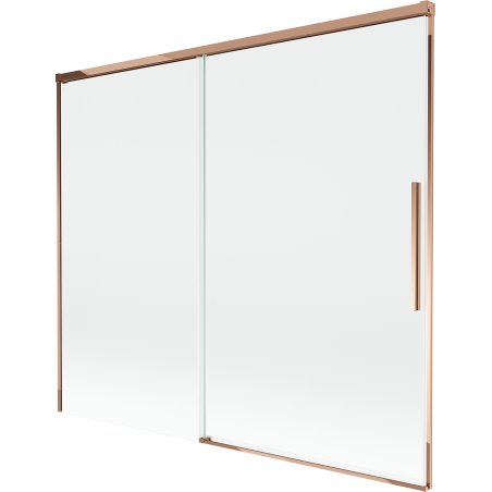 Mexen Rox 2-wing sliding bathtub screen 180 x 150 cm, transparent, rose gold - 8C9-180-001-60-00