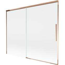 Mexen Rox bathtub screen 2-wing sliding 190 x 150 cm, transparent, rose gold - 8C9-190-001-60-00