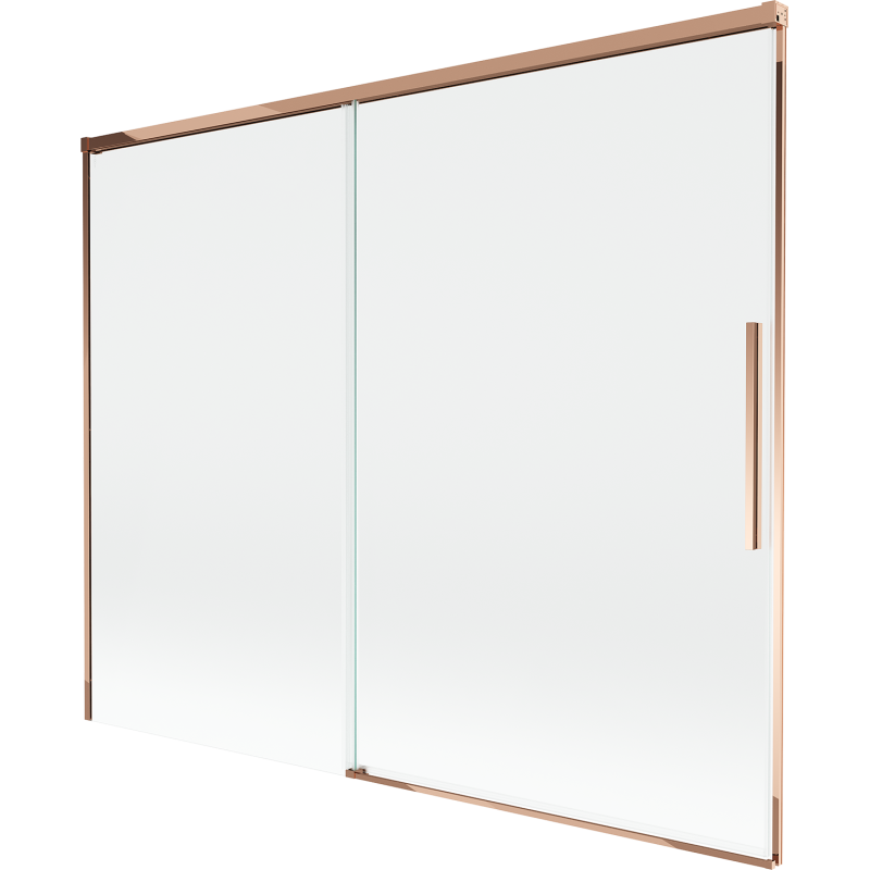 Mexen Rox 2-Panel Sliding Shower Screen 190 x 150 cm, Transparent, Rose Gold - 8C9-190-001-60-00
