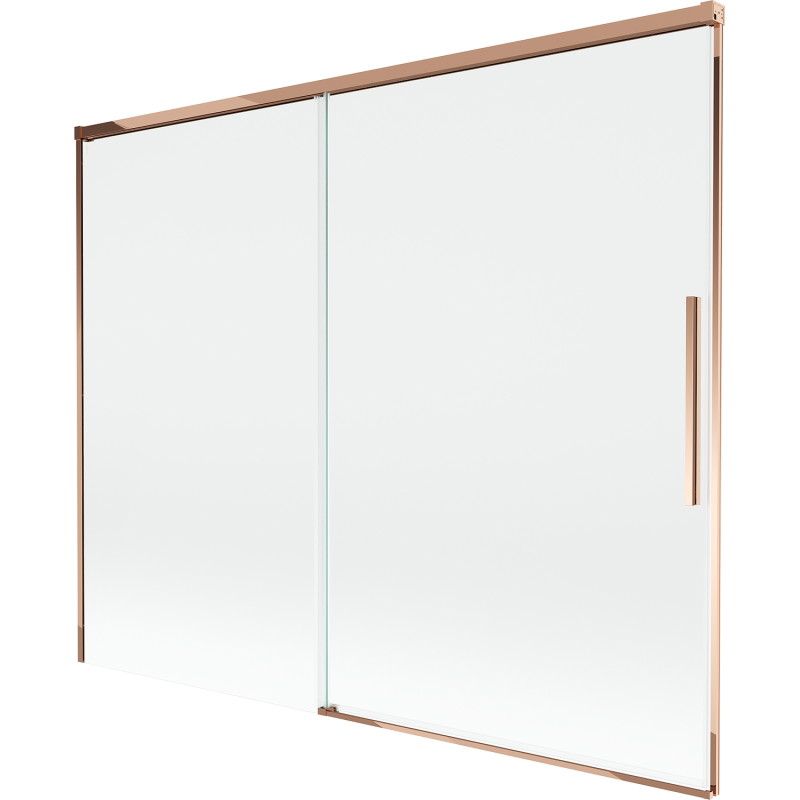 Mexen Rox bathtub screen 2-wing sliding 190 x 150 cm, transparent, rose gold - 8C9-190-001-60-00