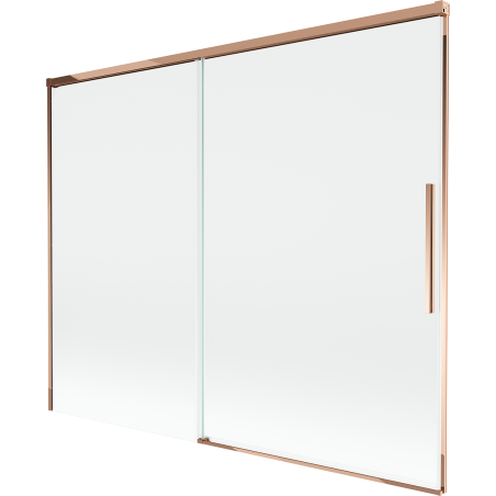 Mexen Rox bathtub screen 2-wing sliding 190 x 150 cm, transparent, rose gold - 8C9-190-001-60-00