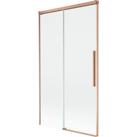 Mexen Rox 2-wing sliding bathtub screen 100 x 150 cm, transparent, brushed copper - 8C9-100-001-65-00