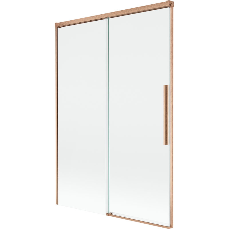 Mexen Rox 2-panel Sliding Shower Screen 120 x 150 cm, Transparent, Brushed Copper - 8C9-120-001-65-00