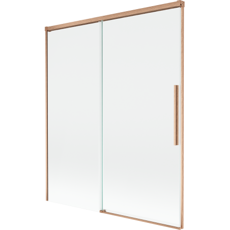 Mexen Rox 2-panel sliding bathtub screen 140 x 150 cm, transparent, brushed copper - 8C9-140-001-65-00