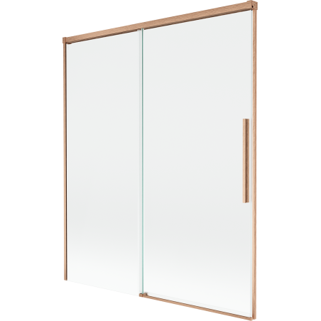 Mexen Rox 2-panel sliding shower screen 140 x 150 cm, transparent, brushed copper - 8C9-140-001-65-00