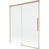 Mexen Rox 2-panel sliding bathtub screen 140 x 150 cm, transparent, brushed copper - 8C9-140-001-65-00