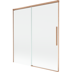 Mexen Rox shower screen 2-panel sliding 150 x 150 cm, transparent, brushed copper - 8C9-150-001-65-00